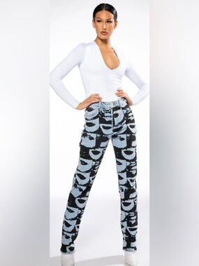 Paxton Deep V Plunge Bodysuit-NWT